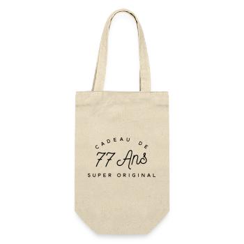 Cadeau 77 ans  - Sac à bouteille - nature - Devant