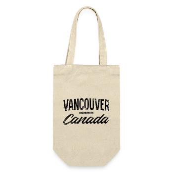 Vancouver, Canada, Rétro Lettering Design - Sac à bouteille - nature - Devant