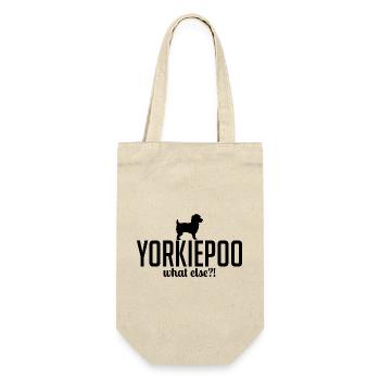 Yorkiepoo what else Hunde Spruch Wilsigns - Geschenkbeutel für Flaschen - Natur - Vorne