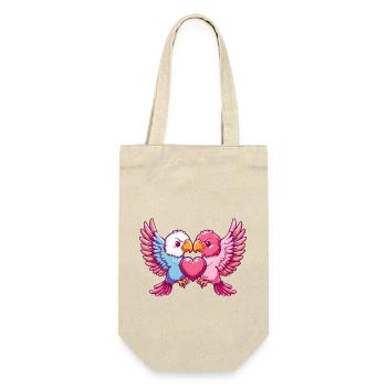 Aigle Couple Amoureux Animal Saint Valentin - Sac à bouteille - nature - Devant