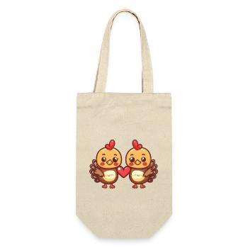 Mournful Couple In Love Animal Valentine's Day - Gift Bag for Bottles - nature - Front