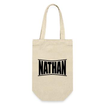 T-Shirt Nathan T-Shirt Geschenkidee - Geschenkbeutel für Flaschen - Natur - Vorne