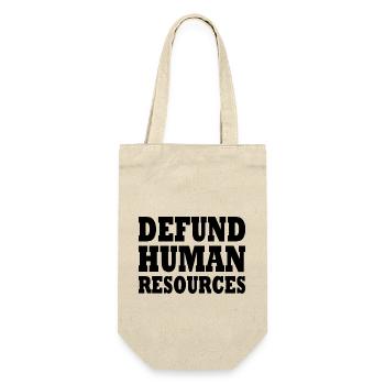 defund human resources - Geschenkbeutel für Flaschen - Natur - Vorne