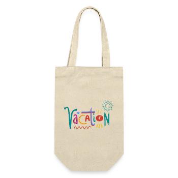 Colorful Valentine's Day Art with Heart Motifs - Gift Bag for Bottles - nature - Front