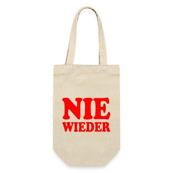 Nie wieder - Geschenkbeutel für Flaschen - Natur - Vorne
