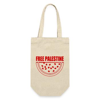 Free palestine melon pastèque - Sac à bouteille - nature - Devant