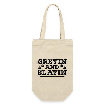 Greyin And Slayin - Funny Workout Gym - Sac à bouteille - nature - Devant