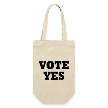 Vote yes - Geschenkbeutel für Flaschen - Natur - Vorne