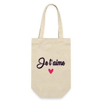 MAMA. MUTTERTAG. SCHÖNEN MUTTERTAG - Geschenkbeutel für Flaschen - Natur - Vorne