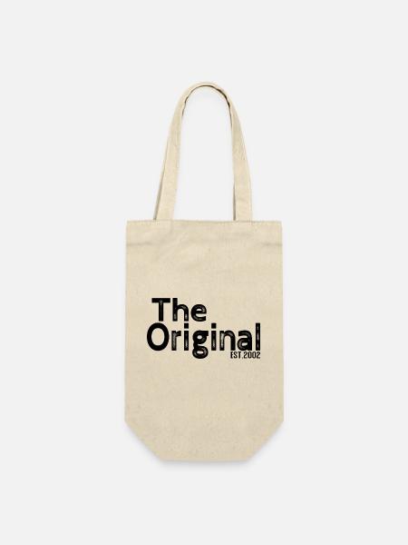 The Original Est. 2002 – Lustiges Eltern Design - Geschenkbeutel für Flaschen - Natur
