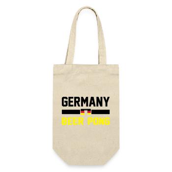 Bier Pong Deutschland - Geschenkbeutel für Flaschen - Natur - Vorne