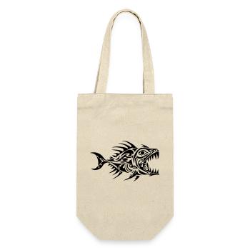Fish Piranha Tribal - Gift Bag for Bottles - nature - Front