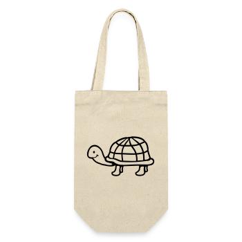 Turtle long neck smiling happy funny - Gift Bag for Bottles - nature - Front