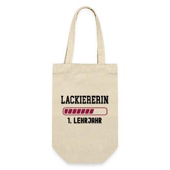 Ausbildung Lackiererin 1. Lehrjahr Maler Lehre - Geschenkbeutel für Flaschen - Natur - Vorne