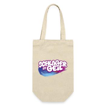 Schlager ist geil Neon Pinsel Pink Schlagermusik - Gift Bag for Bottles - nature - Front