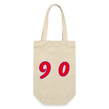 90. 90 YEARS. 90th ANNIVERSARY. 90 YEARS ANNIVERSARY. - Gift Bag for Bottles - nature - Front