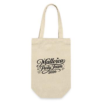 Mallorca Party Team 2026 - Geschenkbeutel für Flaschen - Natur - Vorne