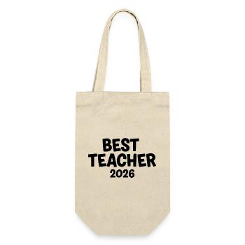Best Teacher 2026 – perfect gift for teachers - Gift Bag for Bottles - nature - Front