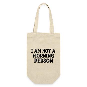 Je ne suis pas une personne du matin – Morgenmuffel Spruch - Sac à bouteille - nature - Devant