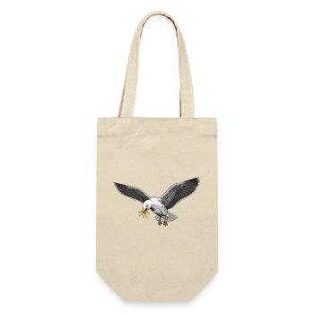 Mouette drôle qui vole des frites sur la plage - Sac à bouteille - nature - Devant