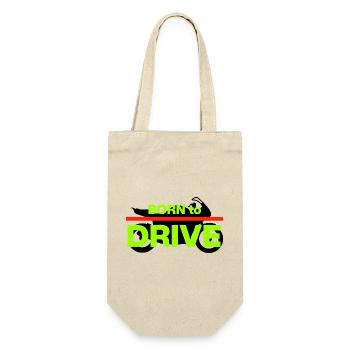 BORN TO DRIVE! MOTORRAD FAHRER - Geschenkbeutel für Flaschen - Natur - Vorne