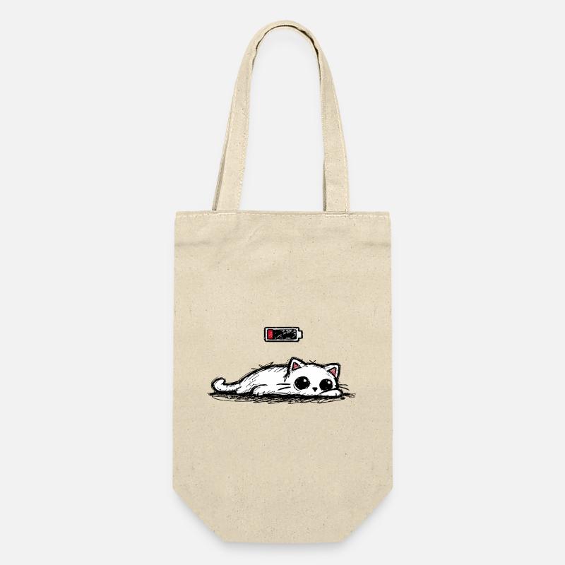 Batterie faible – Déclaration minimale sur le chat mignon - Sac à bouteille - nature