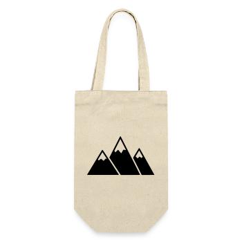 Berge Gebirge Wandern Outdoor Vektor - Geschenkbeutel für Flaschen - Natur - Vorne