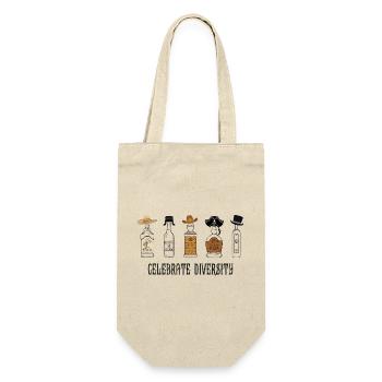 Célébrez la diversité – Drôle de design humoristique de bar - Sac à bouteille - nature - Devant