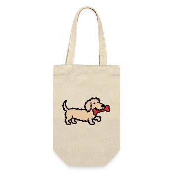 Terrier Doodle Bone Comic - Gift Bag for Bottles - nature - Front