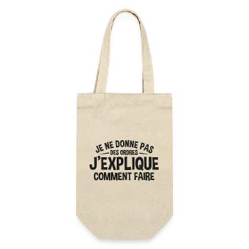 Patron Cadeau humour personnalisé - Sac à bouteille - nature - Devant