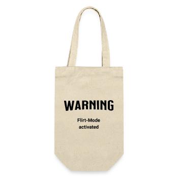 Warning - Flirt-Mode activated - Gift Bag for Bottles - nature - Front