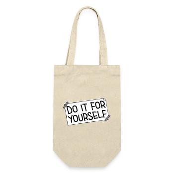Do It For Yourself Inspirierend Selbstliebe Zitat - Geschenkbeutel für Flaschen - Natur - Vorne
