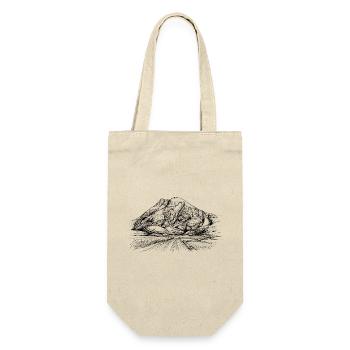 High Mouth Silhouette | Mieminger Chain Summit - Gift Bag for Bottles - nature - Front