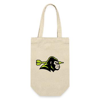 Gorilla Dart Arrow Mascot - Gift Bag for Bottles - nature - Front