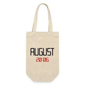 August 2006, 20. Geburtstag - Geschenkbeutel für Flaschen - Natur - Vorne