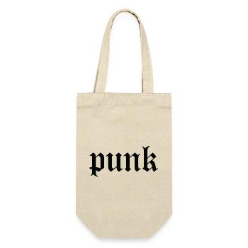 Punk-Gothic-Lettering-T-Shirt - Geschenkbeutel für Flaschen - Natur - Vorne