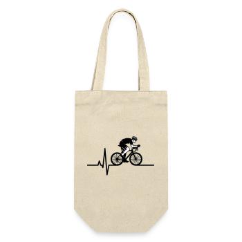 Road Bike Heartbeat ECG - Gift Bag for Bottles - nature - Front