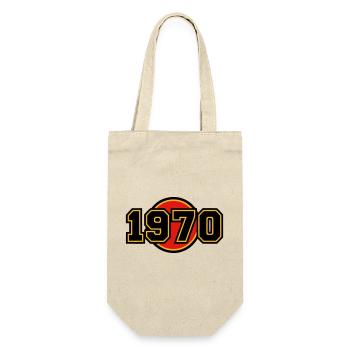 1970 Year of Birth Retro Logo - Gift Bag for Bottles - nature - Front