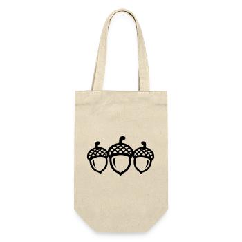 Eichel Symbol - Geschenkbeutel für Flaschen - Natur - Vorne