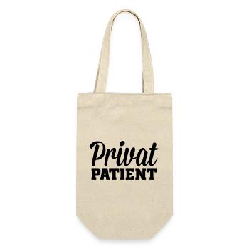 Privatpatient - Geschenkbeutel für Flaschen - Natur - Vorne