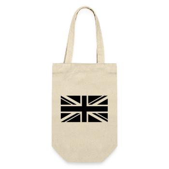 England Fahne einfarbig - Geschenkbeutel für Flaschen - Natur - Vorne