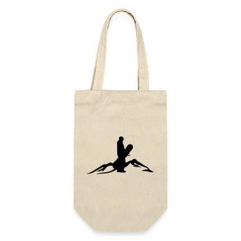 Mountain snowboarder - Gift Bag for Bottles - nature - Front