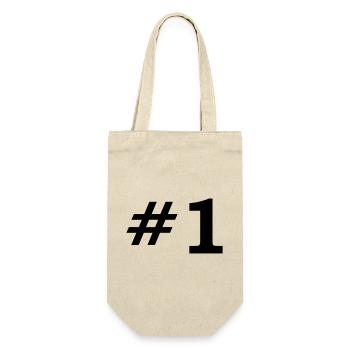 Number One - Gift Bag for Bottles - nature - Front