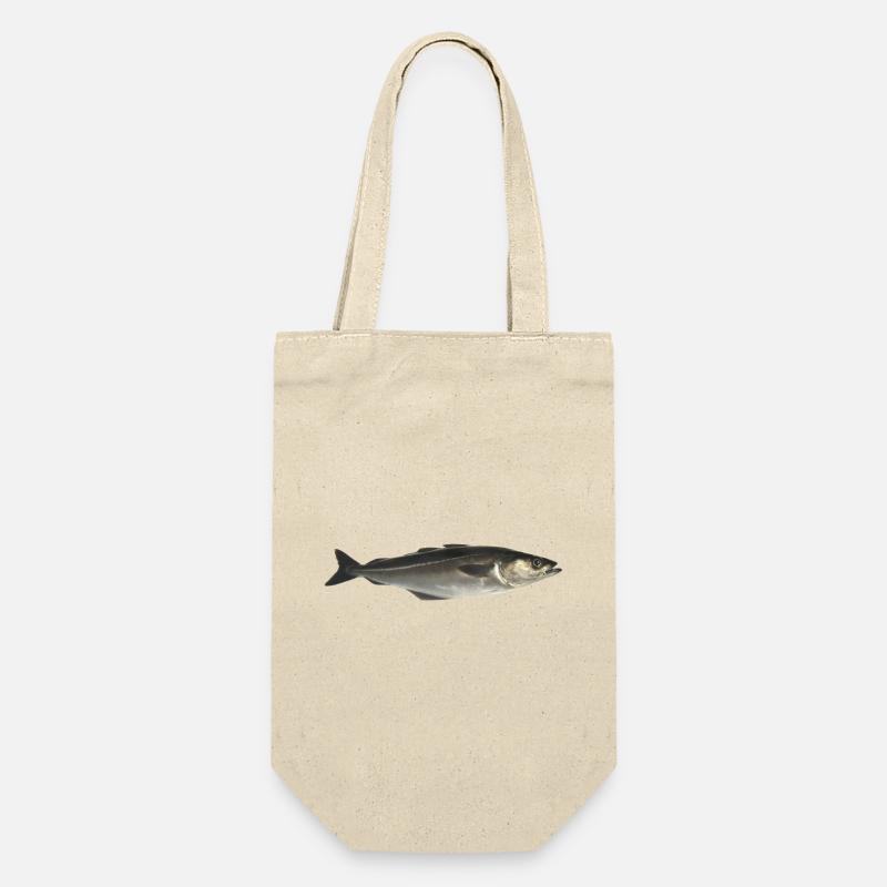 Fisch Pollack - Geschenkbeutel für Flaschen - Natur