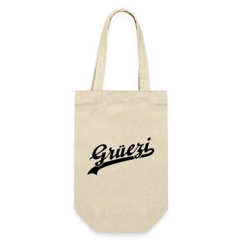 Grüezi | Grueezi | Schweiz | Swiss | Gruss | Hallo - Gift Bag for Bottles - nature - Front