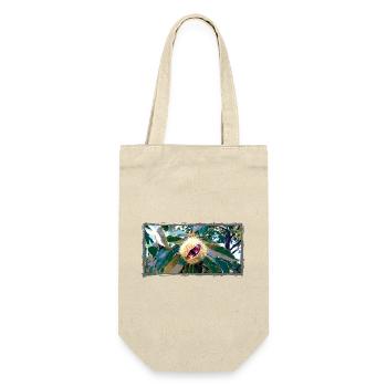 Kastanie in spitzen Blätterdesign - Geschenkbeutel für Flaschen - Natur - Vorne