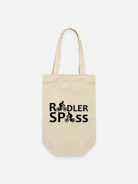 Radler Spaß Fahrrad Radfahrer Rad Fun Geschenk - Geschenkbeutel für Flaschen - Natur