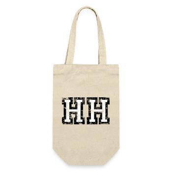 HH Hamburg (Vintage/Weiß) - Geschenkbeutel für Flaschen - Natur - Vorne