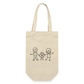 father mother child - Gift Bag for Bottles - nature - Front