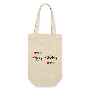 Birthday. HAPPY BIRTHDAY. Happy birthday. - Gift Bag for Bottles - nature - Front